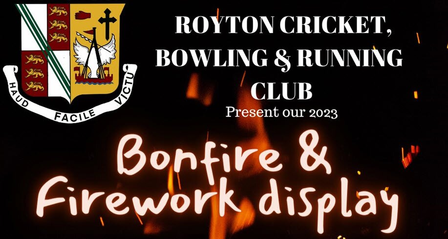 Royton Cricket Bowling & Running Club Bonfire & Firework Display 2023